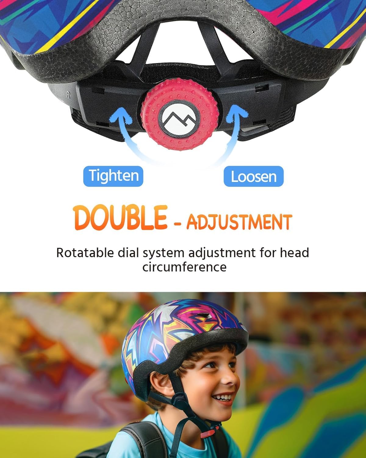 Toddler Helmets 3-5 Years Old, Adjustable Kids Bike Helmets Ages 3-5/5-8,Helmet For Kids/Children Boys And Girls(Cyberpunk,S)