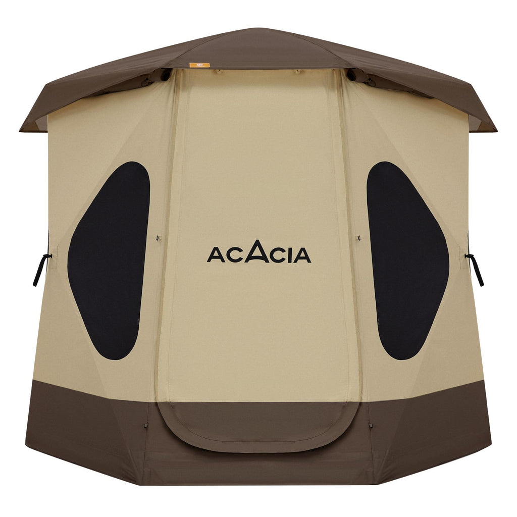 Acacia Space Tent, 2 To 3 Person Pop Up Camping Tent With 8 Windows And Footprint, Waterproof Windproof Easy Setup Hub Tent For