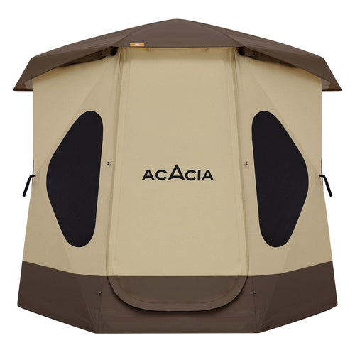 Acacia Space Tent, 2 To 3 Person Pop Up Camping Tent With 8 Windows And Footprint, Waterproof Windproof Easy Setup Hub Tent For