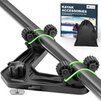 Mellbree Kayak Paddle Holder, Fishing Kayak Accessories Dual Head Offset Paddle Holder For Kayaking Multifunctional Kayak Rail M