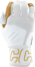 MARUCCI Blacksmith Full WRAP Youth Batting Glove V2, White/White, Youth Large