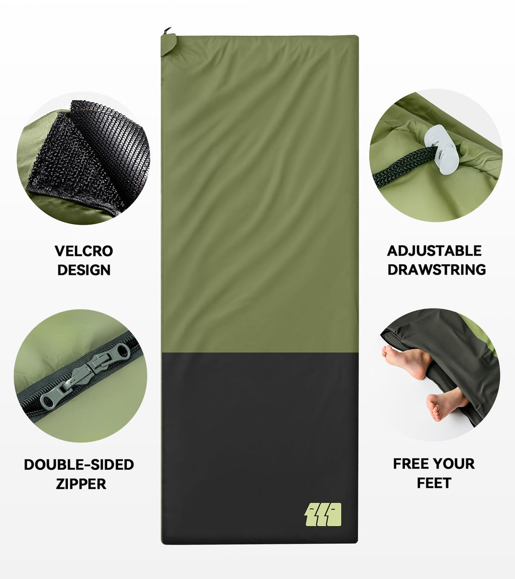 Ultralight Warm Weather Sleeping Bag - Portable, Waterproof, Compact Lightweight, Comfort With Compression Sack - Great For Outd