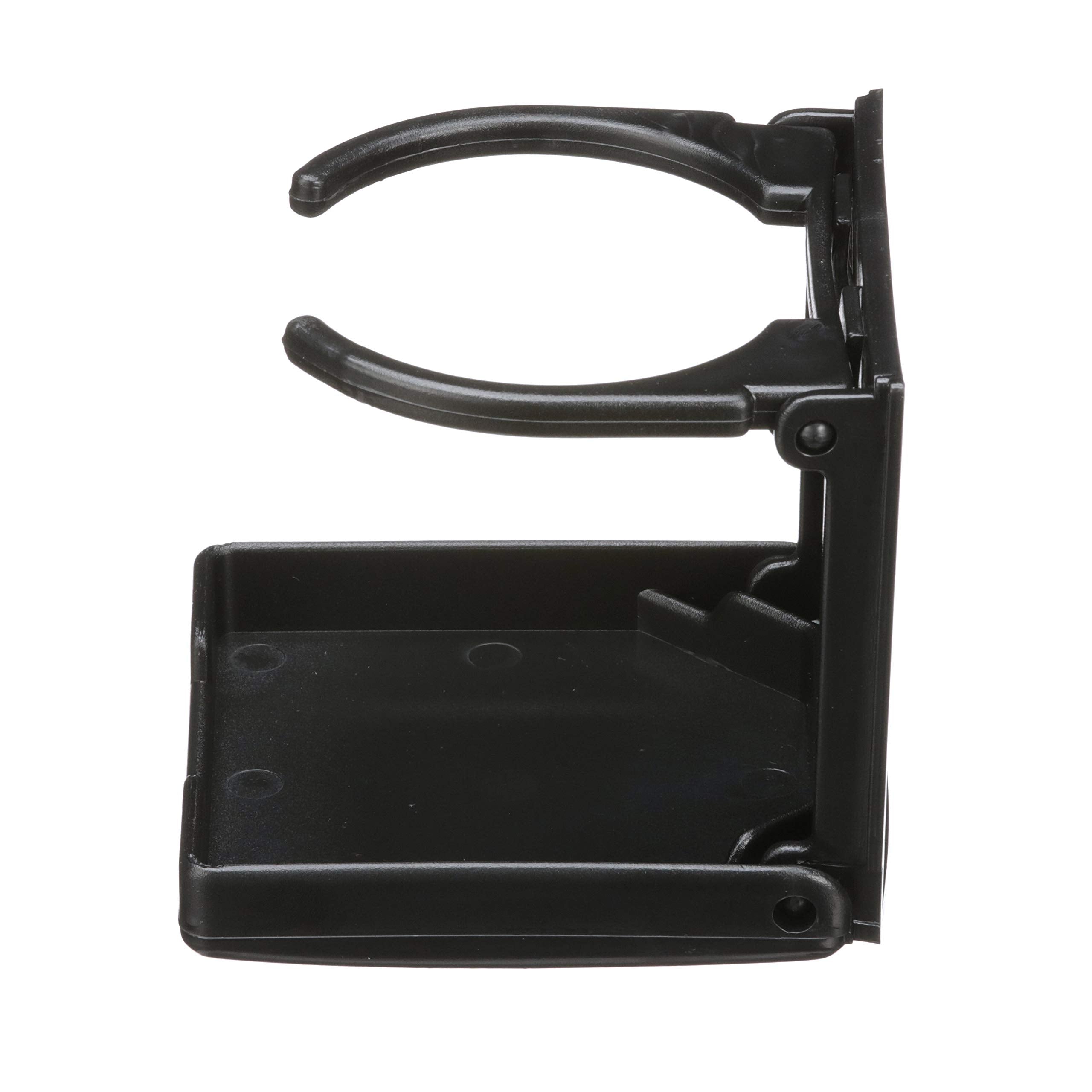 Attwood 11654-3 Fold-Up Drink Holder, 1 Rigid Ring, Molded Abs Plastic, 3 7/8-Inch H X 3 -Inch W, 7/8-Inch Closed Depth, Black