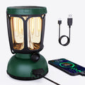 Raynic 6000 LED Camping Lantern, 650LM Hand Crank Solar Battery Powered Rechargeable Lantern, Emergency Lights for Home Power Fa