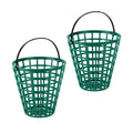 KVMORZE 2 Pack 100 Balls Golf Ball Basket, ABS Golfball Container Bucket with Handle, Ball Holder Contain Stadium Accessories Go
