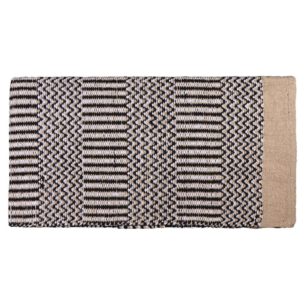 Dura-Tech Navajo Double Woven Western Saddle Blanket for Horses | Size 32 X 32 | Color Tan | Horse Comfort and Style | Perfect f