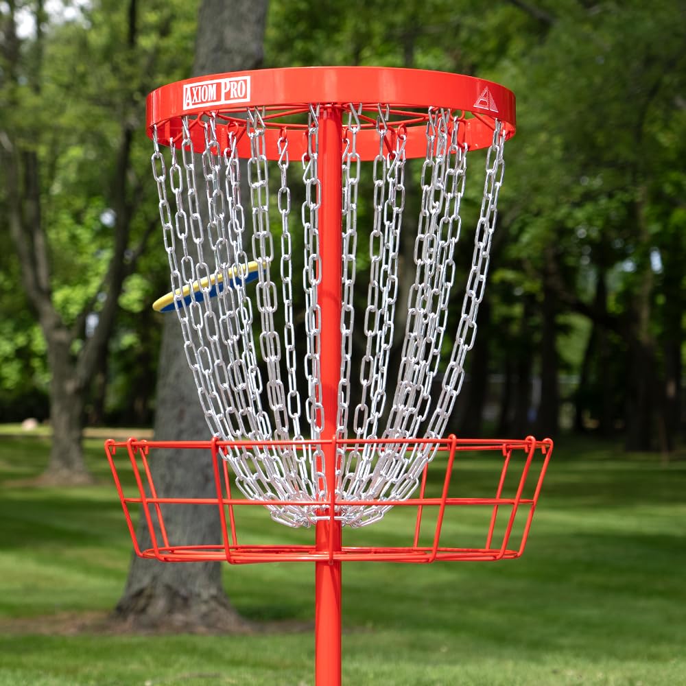 Axiom Discs Pro 24-Chain Disc Golf Basket - Red