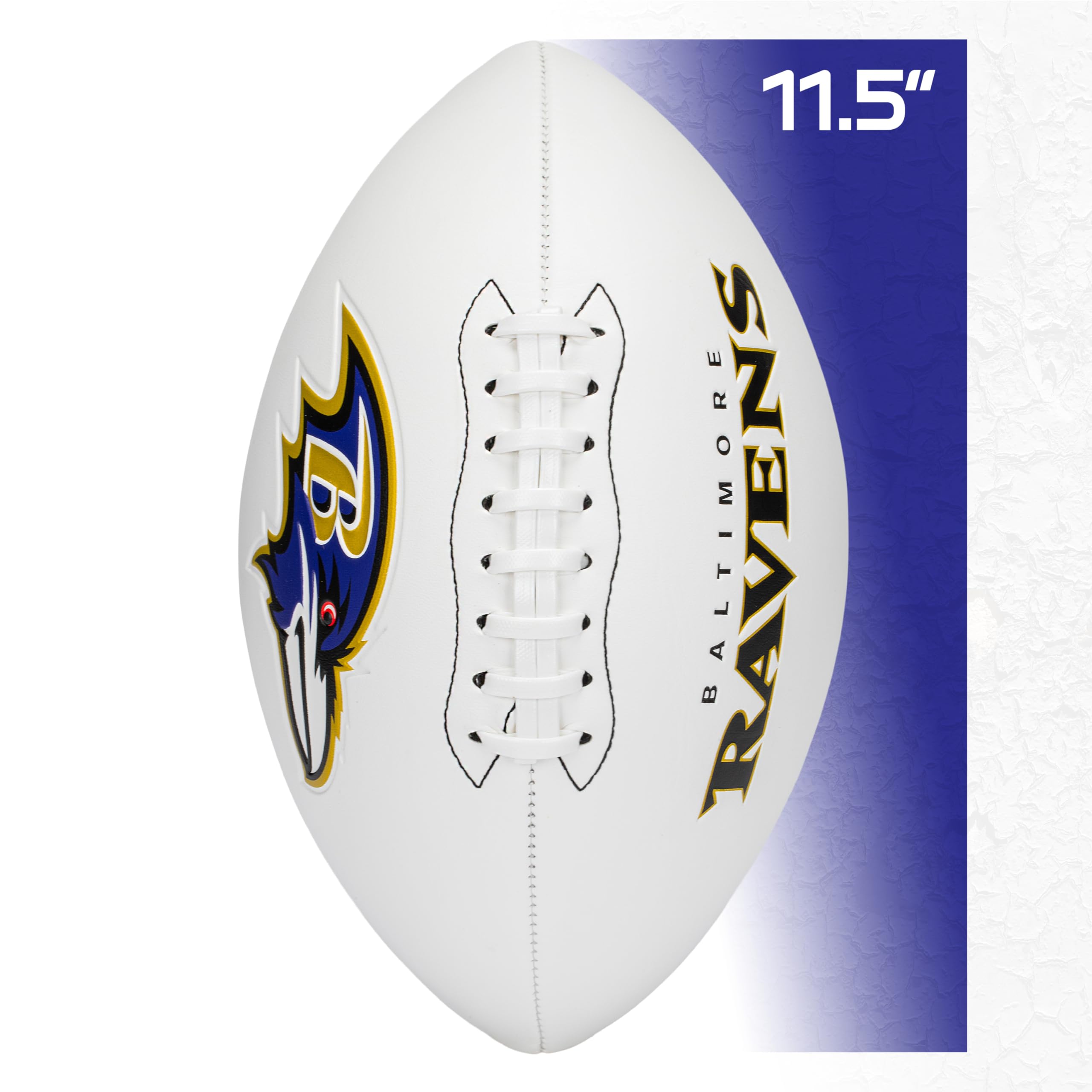 Franklin Sports Nfl Baltimore Ravens Autograph Football - Official Size White Panel Souvenir Football For Autographs + Signature