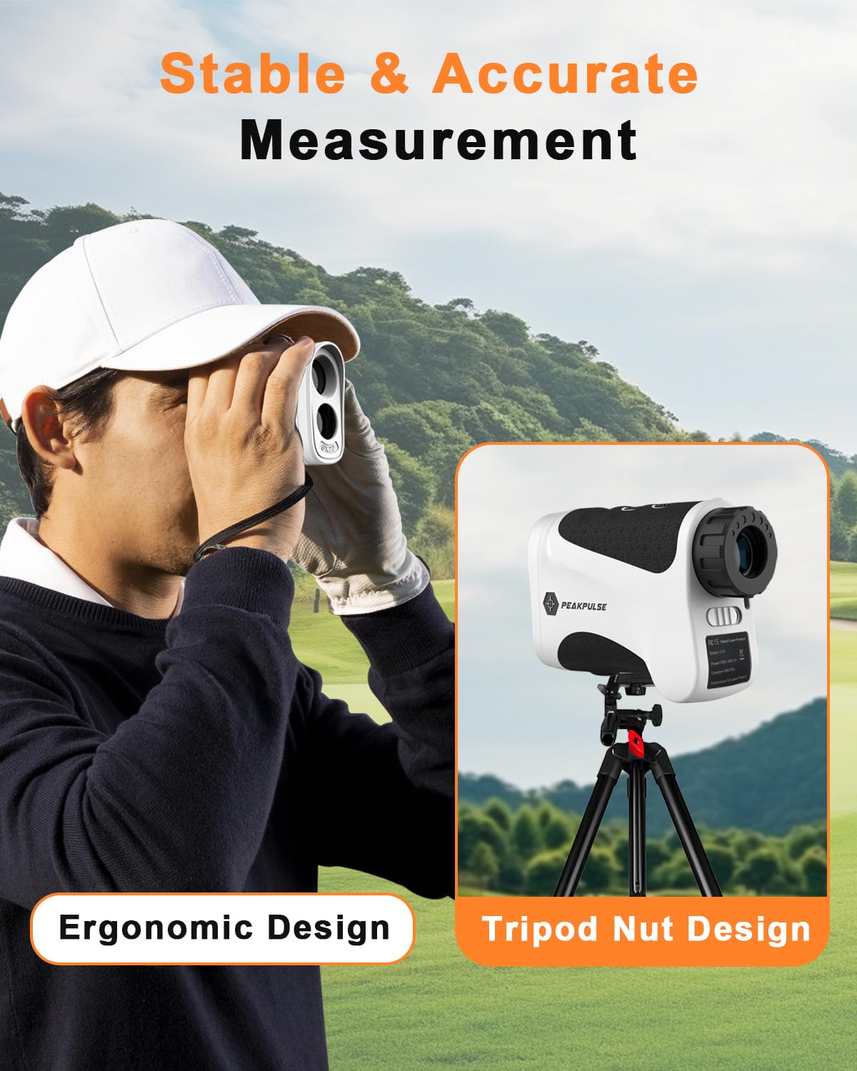 Golf Rangefinder with Slope 1400Yds Distance Scope Range Finder Tracker for Golfing Men Women 6X Zoom 4 Modes Angle Measurement