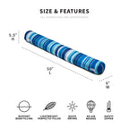 Big Joe Noodle No Inflation Needed Pool Float, Blurred Blue Double Sided Mesh, Quick Draining Fabric, Jumbo 4 Feet