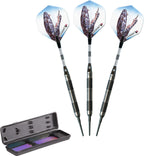 Elkadart Black Mamba 80% Tungsten Soft Tip Darts With Storage/Travel Case, 14 Grams