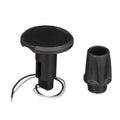 Attwood 910R2PB-7 LightArmor 910R Series Round Plug-in Light Base - for All-Around Pole Light, 2-Pin, Black Composite Cover