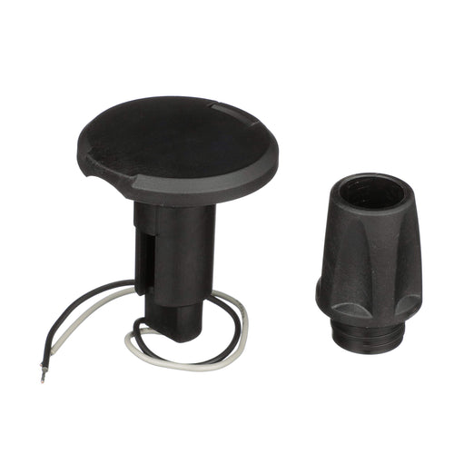 Attwood 910R2PB-7 LightArmor 910R Series Round Plug-in Light Base - for All-Around Pole Light, 2-Pin, Black Composite Cover