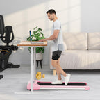 Gymax Walking Pad, 2.25Hp Under Desk Treadmill With Led Display, Remote Control & 7-Layer Belt, Compact Portable Jogging Running