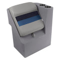 Wise 8WD1305R-1011 Deluxe Series Pontoon Right Lean Back Recliner Section, Grey/Navy/Blue