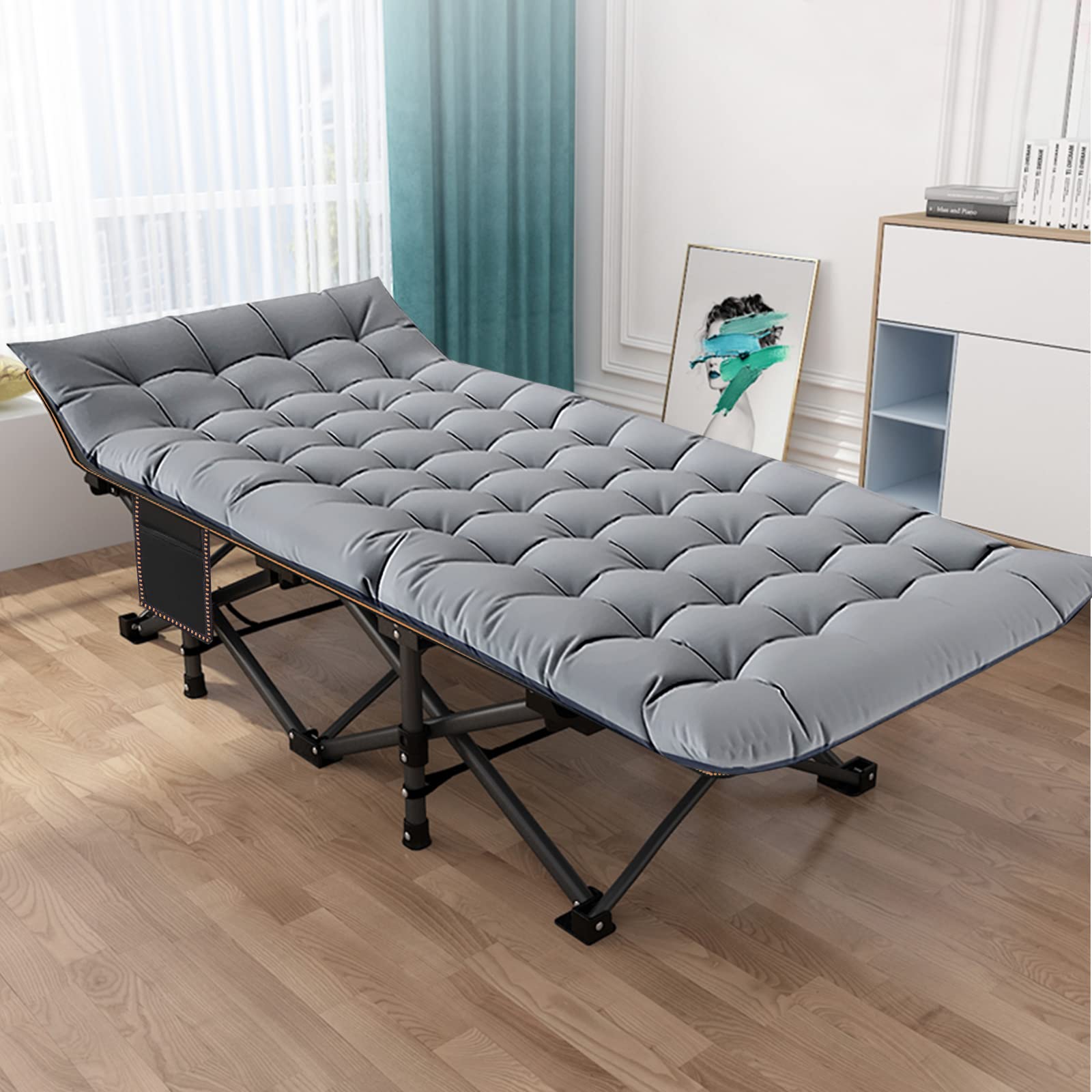 Mophoto Oversized Folding Camping Cot For Adults, 78 X 32 Xxl Heavy Duty Sleeping Cots For Adults Portable Sleeping Bed Outdoor