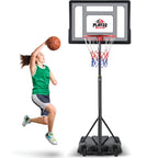 Kids Basketball Hoop Outdoor - 33 Inch Backboard, 70-84In Adjustable Height, Portable Basketball Hoops & Goals For Kids/Teenager