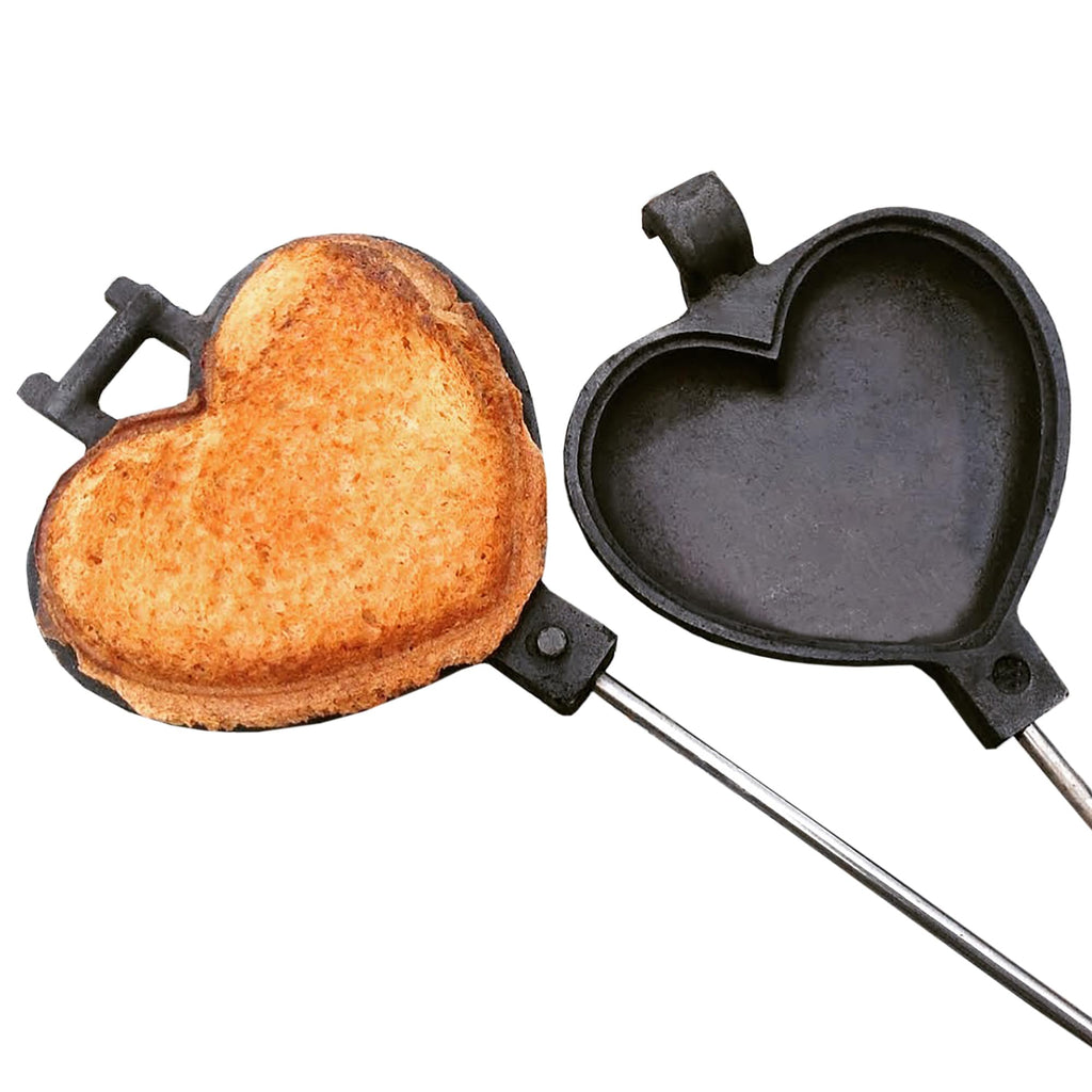 Rome Industries Love Pie Heart Shaped Pie Iron Cast Iron, 4.25'' X 28'', Gray