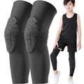 Bohope Kids Youth 5-15 Years Padded Leg Compression Sleeve Knee Guards Protective for Basketball, Baseball, Football Goalkeeper,