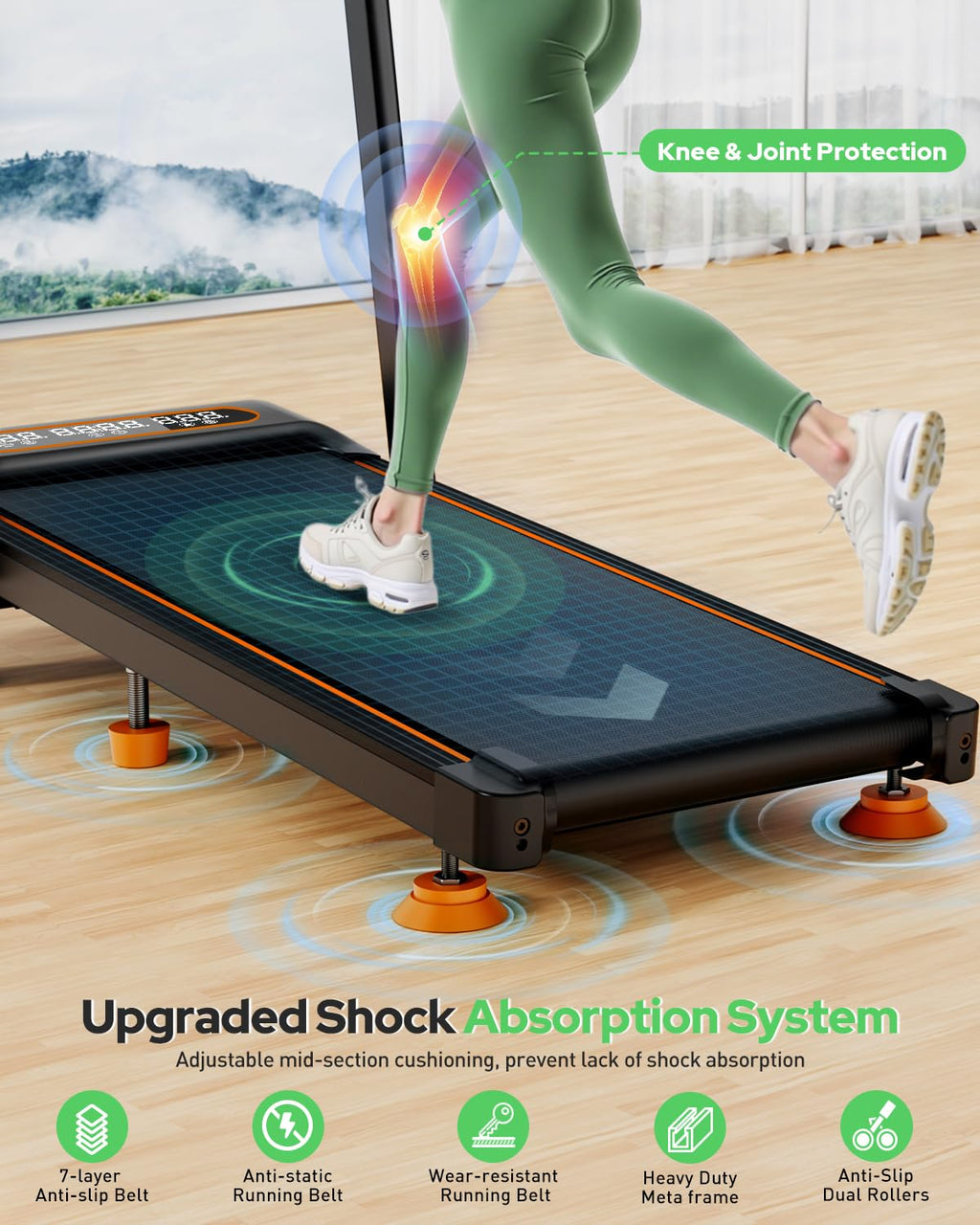 Walking Pad Treadmill With Incline, Upgraded 3.5Hp Walking Pad With Handle Bar, 350Lbs Foldable Portable Treadmills For Home Off