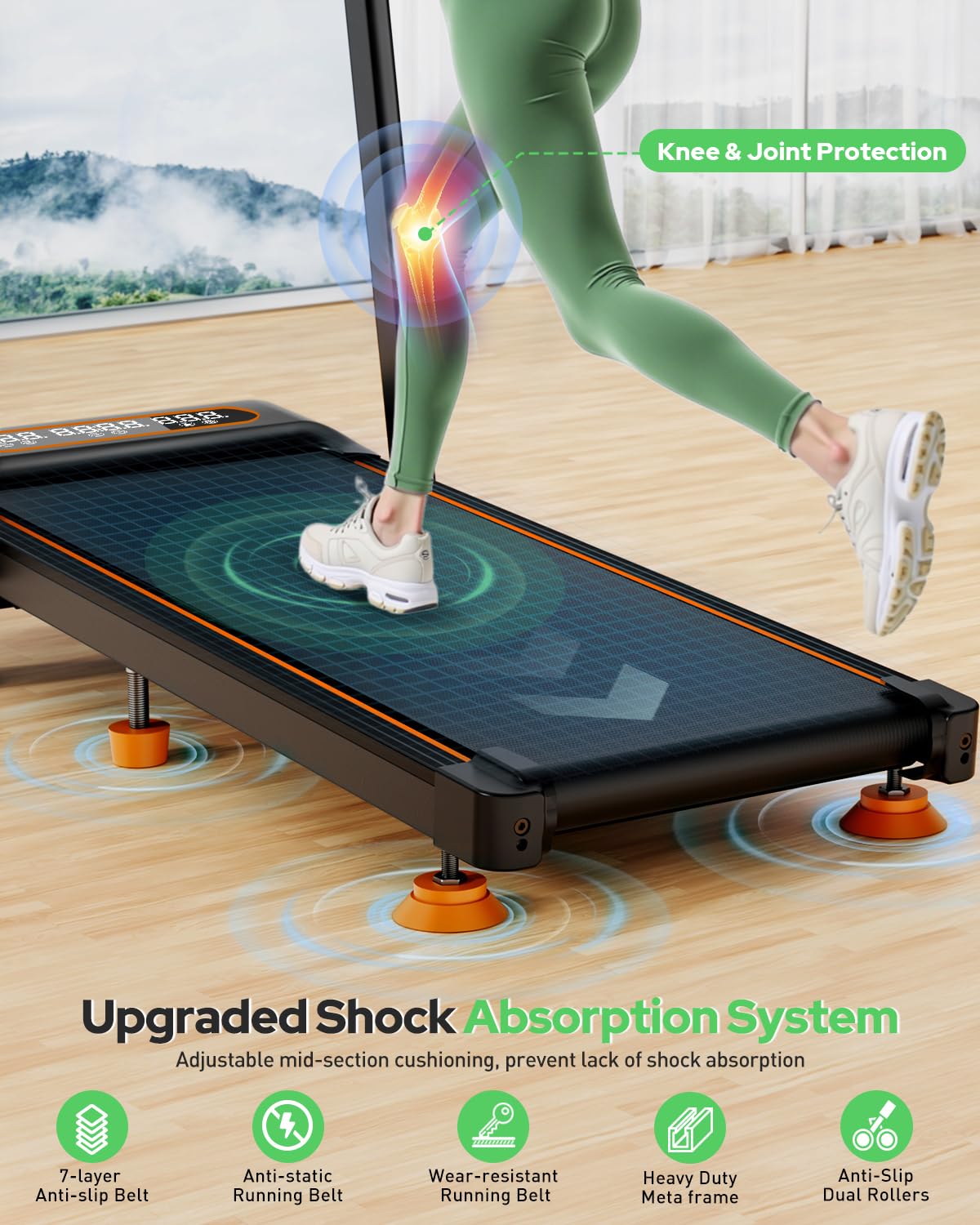 Walking Pad Treadmill With Incline, Upgraded 3.5Hp Walking Pad With Handle Bar, 350Lbs Foldable Portable Treadmills For Home Off