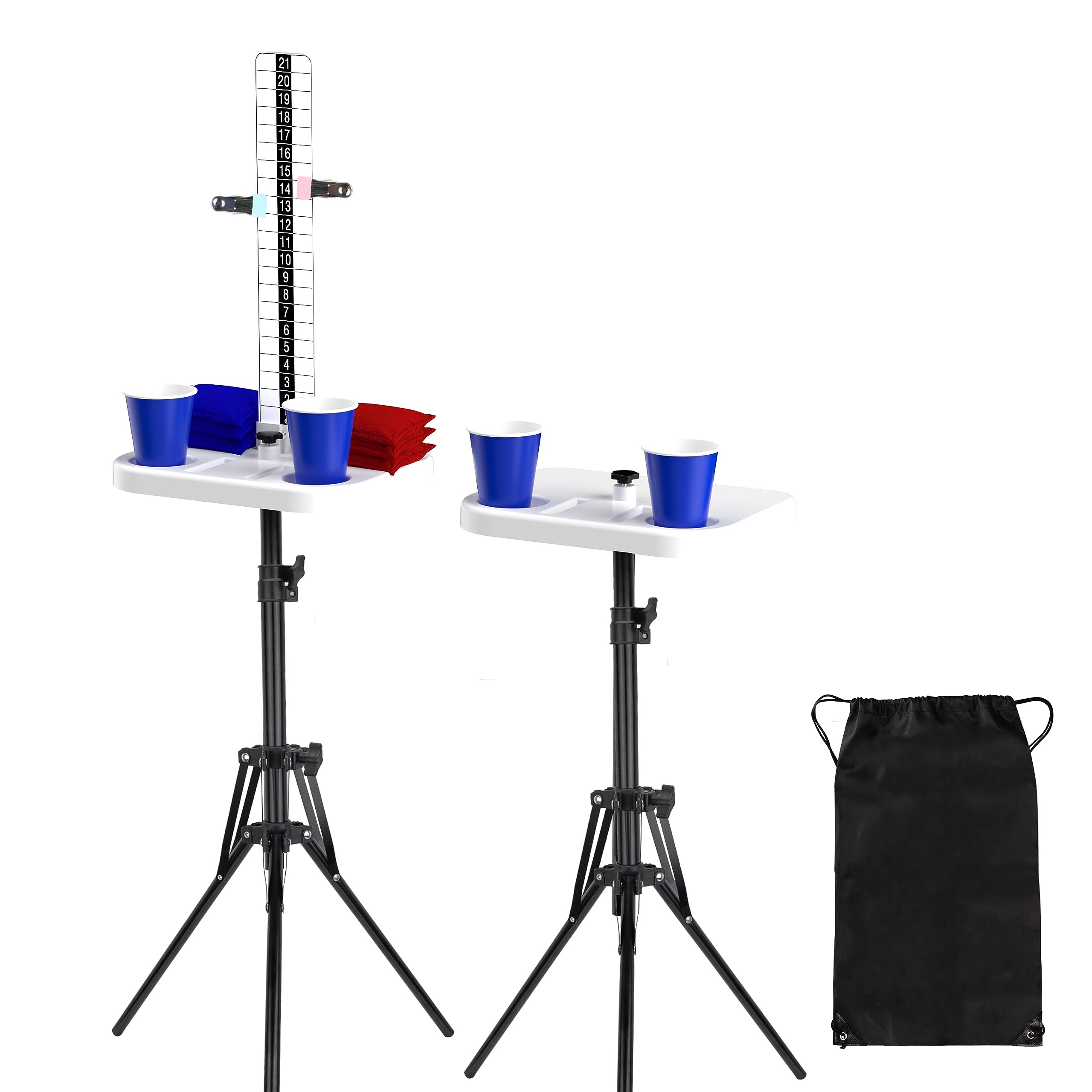 Teamaze Cornhole Scoreboard 2 Sets Cornhole Score Keeper With Drink Holder Corn Hole Game Accessories For Outside, Yard Game