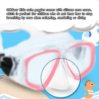Youth Diving Goggles Nose Cover Kids Scuba Mask Goggles Swim Kids Snorkeling Gear A Swim Mask With Neoprene Mask Pad (Pink)