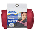 Cloudz Cozy Compact Airplane Travel Blanket For Your Flight, Car, Camping, Home Or Comforting Warmth Anywhere! - Burgundy
