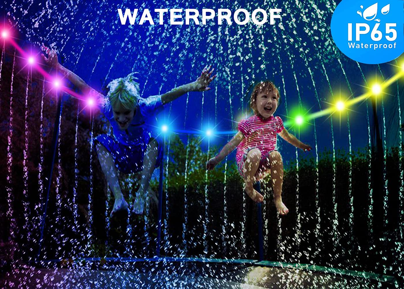 Suveus 52Ft Trampoline Lights, Waterproof Led Lights For 16Ft 15Ft 14Ft 12Ft 10Ft Trampoline, 16 Colors Change With Remote And A