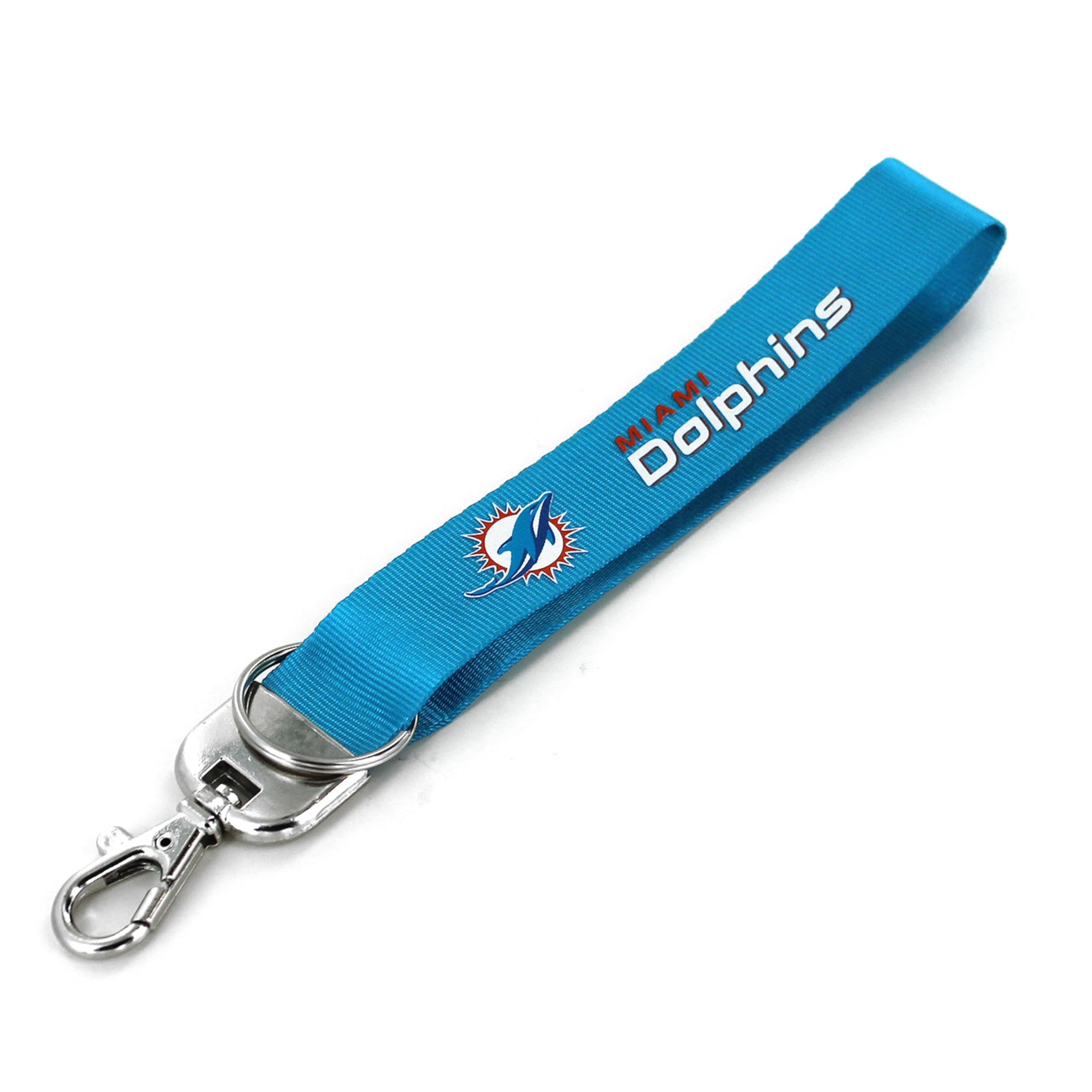 NFL Miami Dolphins Deluxe Wristlet Keychain
