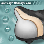 Xmifer Oversized Bike Seat - Comfortable Bicycle Saddle, Middle Groove Design, 2.95'' Thick Memory Foam, Universal Fit Indoor Ou