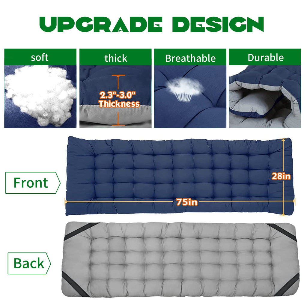 Naizea Folding Camping Cots For Adults, Folding Cot With Mattress Camping Bed Camp Cot Portable Military Cot, Double Layer Oxfor