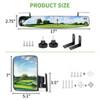 10L0L Newest Golf Cart Folding Side Mirror And Panoramic Rear View Mirror Kit For Ezgo, Club Car, Yamaha,Golf Cart Accessories,