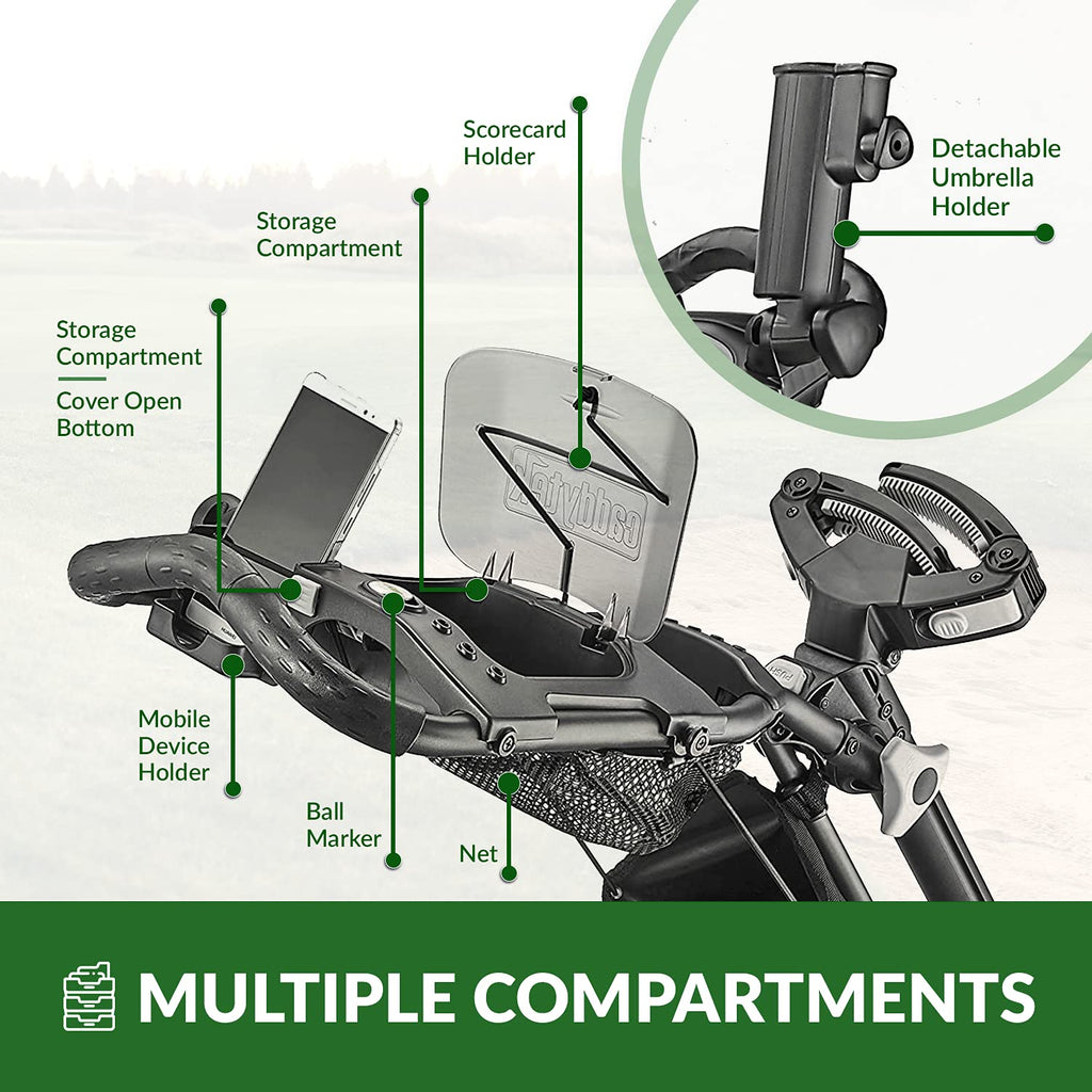 Caddytek Caddylite Ez V8 3 Wheel Golf Push Cart - Lightweight And Easy To Fold