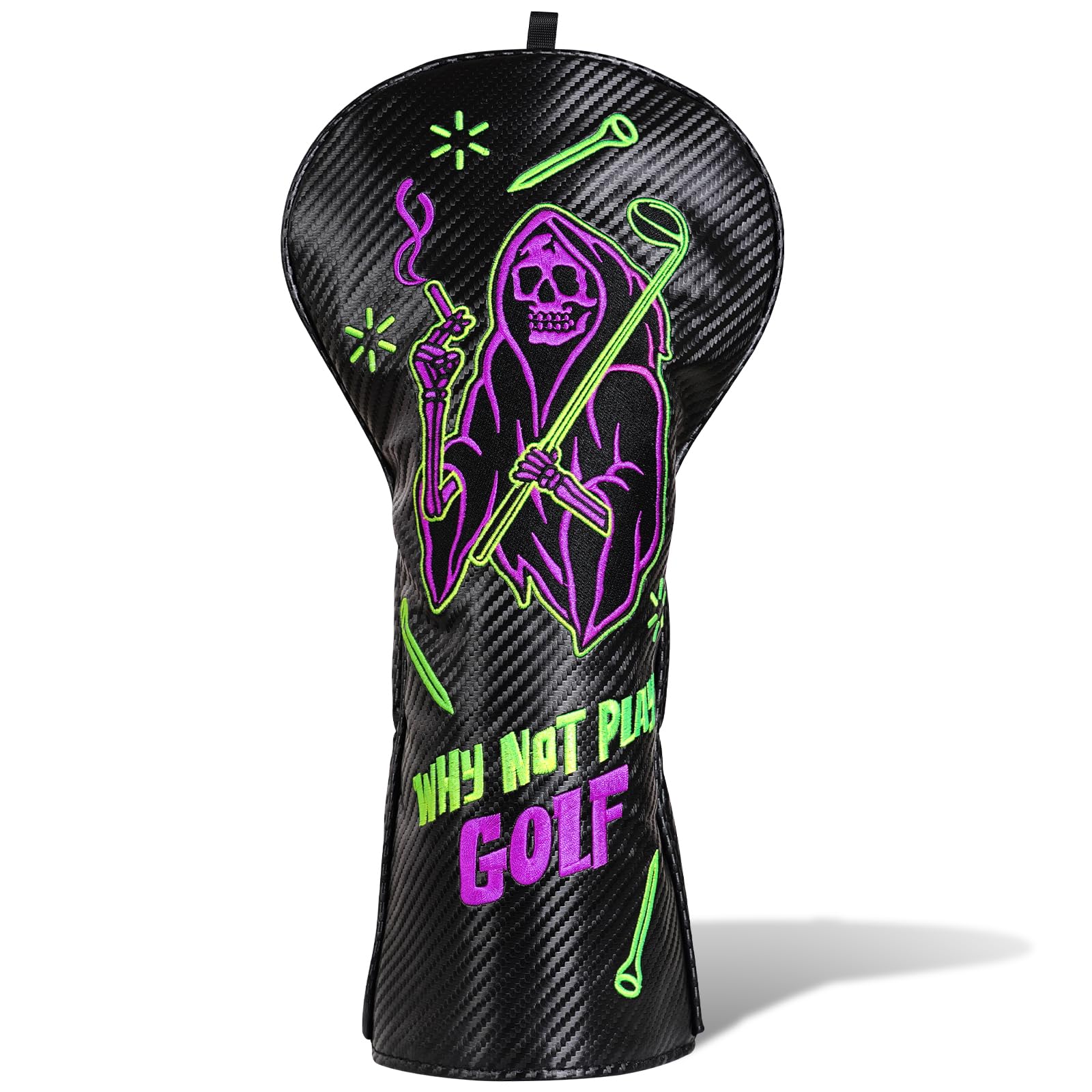 Big Crazy Golf Club Head Cover Funny Cool Unique Driver Headcovers Fits Up To 460Cc Death Golf