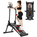 YOLEO Magnetic Stair Stepper for Exercise at Home, 16-Level Adjustable Resistance Up to 130LB, Folding Cardio Stairmaster with 2