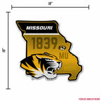 Rico Industries Ncaa Missouri Tigers State Shape Shape Cut Pennant - Home And Living Room D  Cor - Soft Felt Ez To Hang
