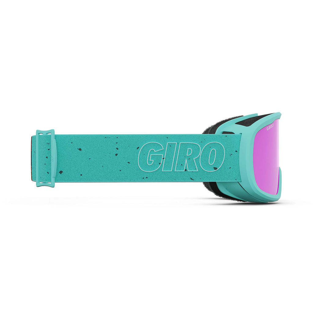 Giro Moxie Ski Goggles - Snowboard Goggles For Women  Youth - Glaze Blue Mica Strap With Amber Pink  Yellow Lenses