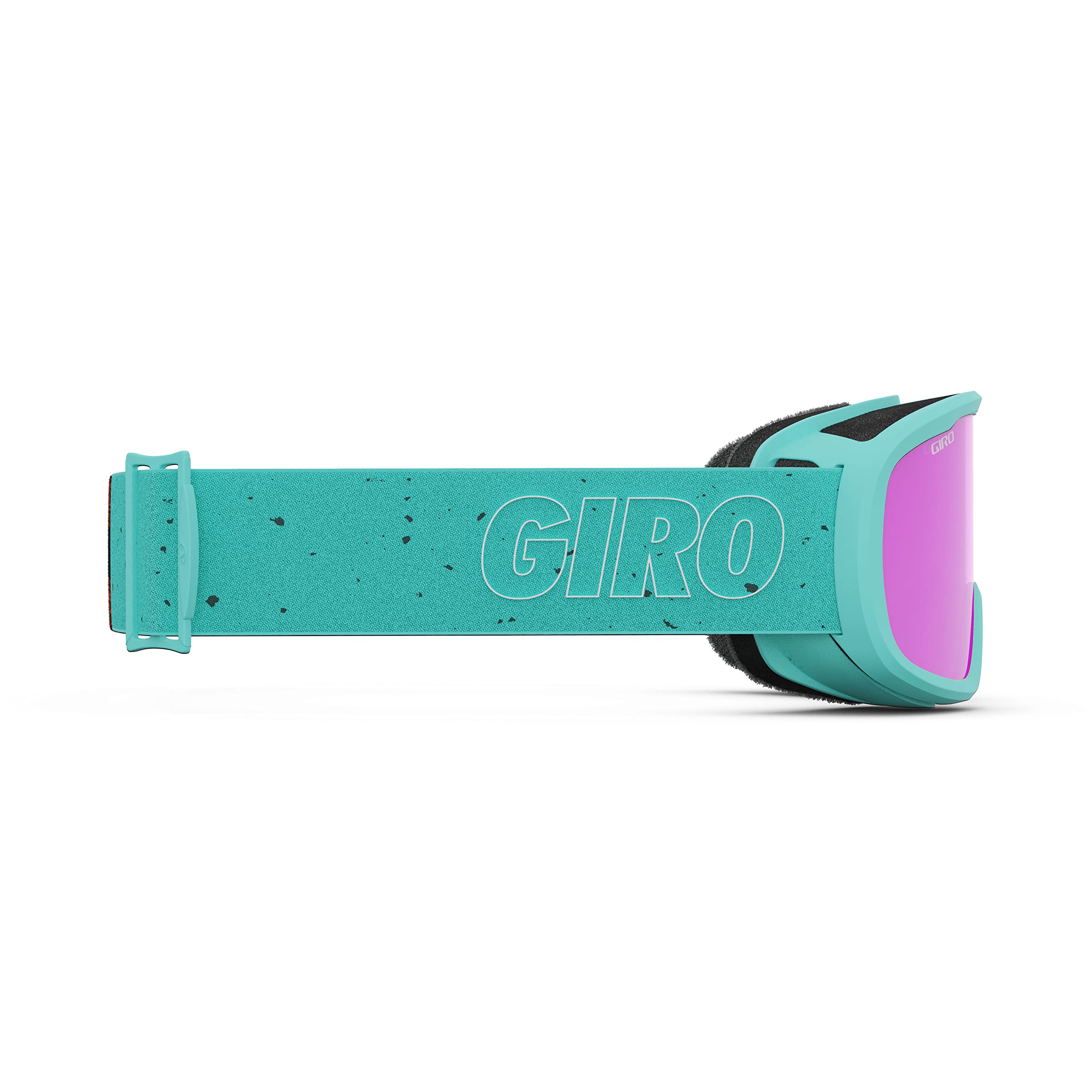 Giro Moxie Ski Goggles - Snowboard Goggles For Women  Youth - Glaze Blue Mica Strap With Amber Pink  Yellow Lenses