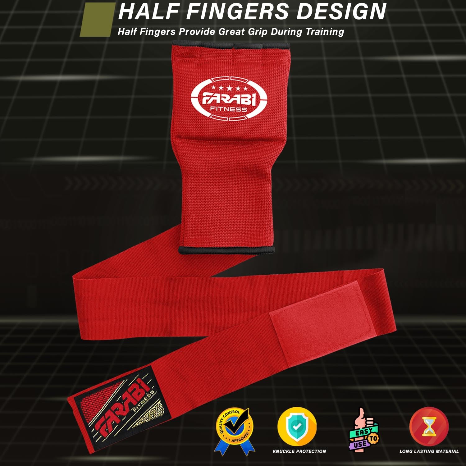Farabi Kids Hybrid Boxing Inner Gloves Punching Boxing Gloves (Red)