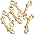 Toyosport 6 Pcs Brass Clips, Double-Ended Swivel Connectors, 3.54 in Heavy Duty Snap Hooks, Ideal for Keychains, Lanyards, Walle