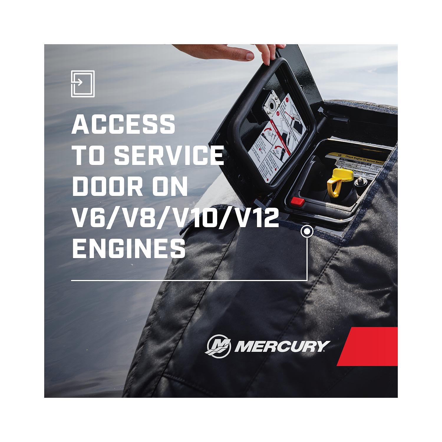 Mercury Marine Tow N Stow Outboard Cover 350-400Hp Verado, Black