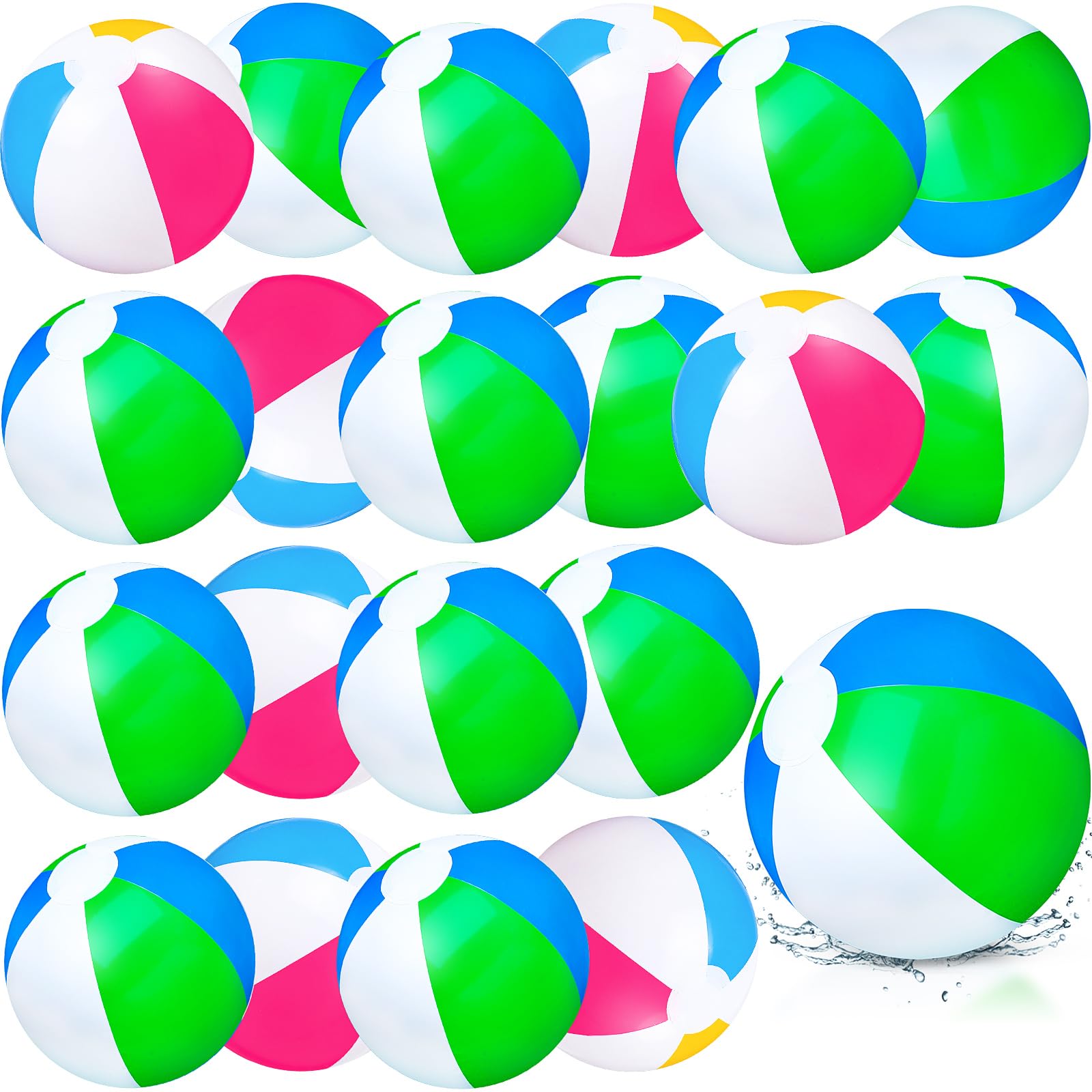 Talltalk 80 Pack 12 Inch Inflatable Beach Balls Bulk for Kids Summer Swimming Pool Ball Small Beach Party Favors Hawaiian Tropic