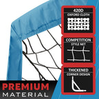 Runbow 6X4 Ft Portable Kids Soccer Goal For Backyard Practice Soccer Net With Carry Bag Set Of 2 (6X4 Ft, Blue-Red, 2 Pack)