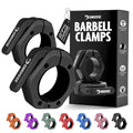 Dmoose Barbell Clips (Pair) - Quick Release Olympic Barbell Clamps With Anti Slip Tpr Grip, 2'' Barbell Collars For Secure Weigh