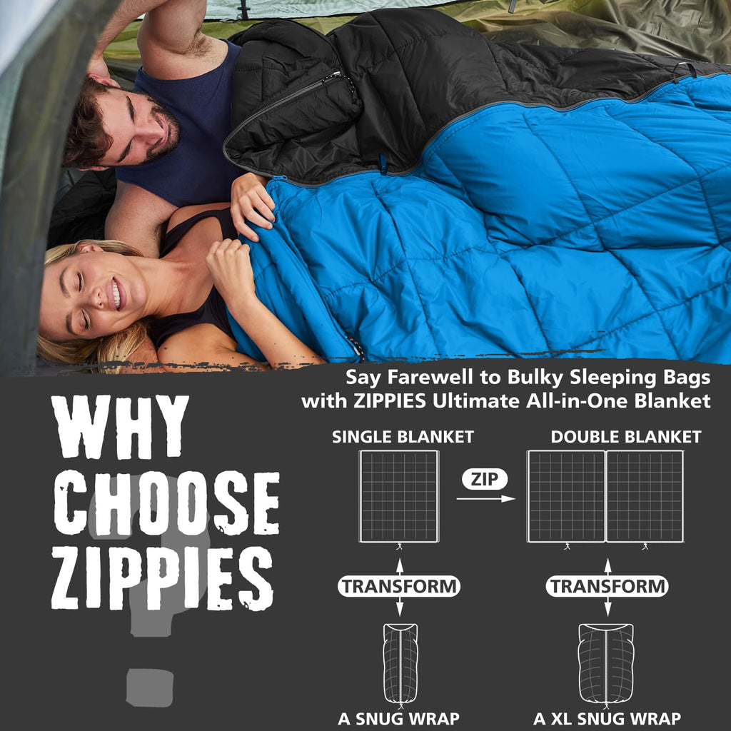 3M Thinsulate Insulation Puffy Camping Blanket For Cold Weather, Queen Size Warm Camping Quilt With Zipper, Waterproof Outdoor S