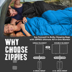 3M Thinsulate Insulation Puffy Camping Blanket For Cold Weather, Queen Size Warm Camping Quilt With Zipper, Waterproof Outdoor S