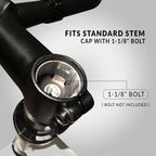 Dubbs Hardware Headset Top Cap 1-1/8 Aluminum Mtb Bike Bicycle Headset Cover Stem Mountain Bike Road (Black Ride It Like You Sto
