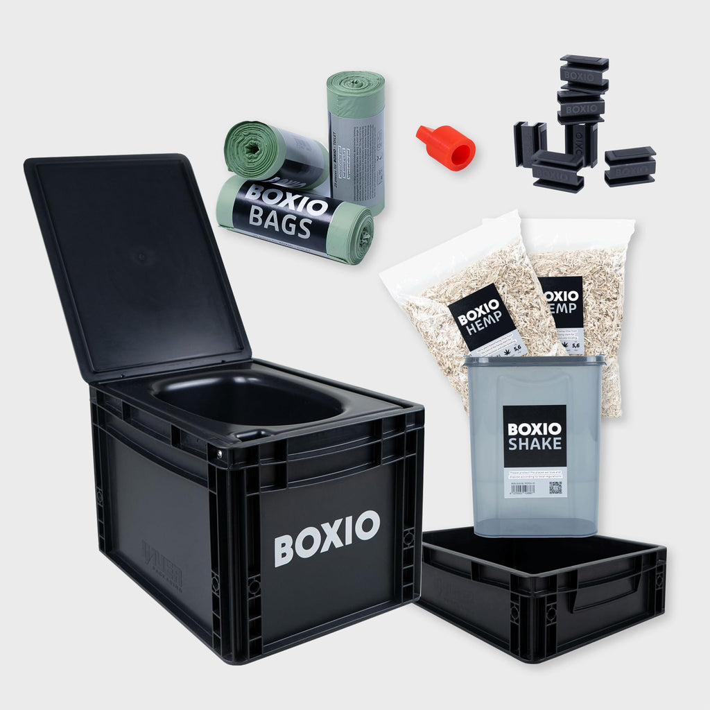 Boxio Toilet Max+ Starter Kit, Portable Camping Toilet, Composting Toilet 14,7 X 11,8 X 11,0, Made In Germany