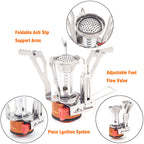Hamans Ultralight Portable Outdoor Backpacking Stove Camping Stoves Gas Stoves With Piezo Ignition (Only Stove)